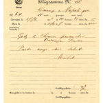 Telegramma di M. Gotz a Vera, Napoli, 17/04/1903